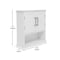 Flash Furniture Vega Wall Mounted Bathroom Medicine Cabinet Storage Organizer w/Two Magnetic Closure Doors FS-VEGA-BATH-5-WH-GG - alternate 7